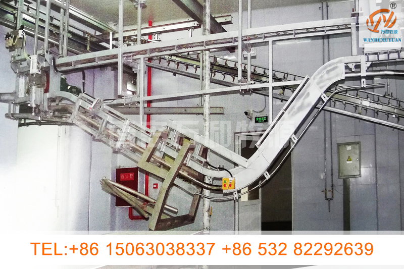 Meat unloading machine